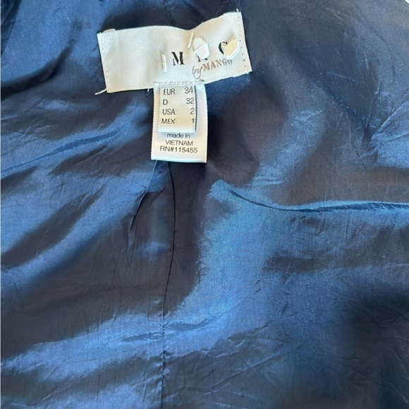 Mango Navy Women's Tailored Blazer with Notched Lapels Size 2 - Picture 6 of 8